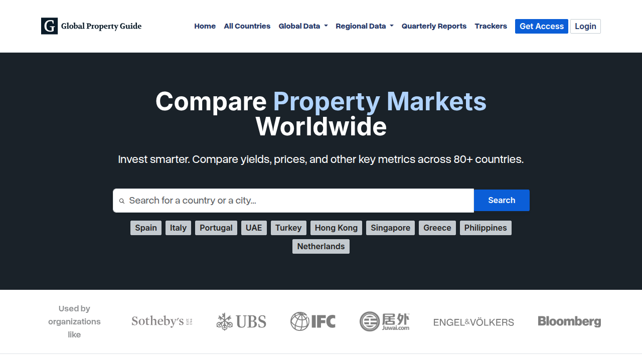 Global Property Guide offers data and analysis on property price trends in the UAE.