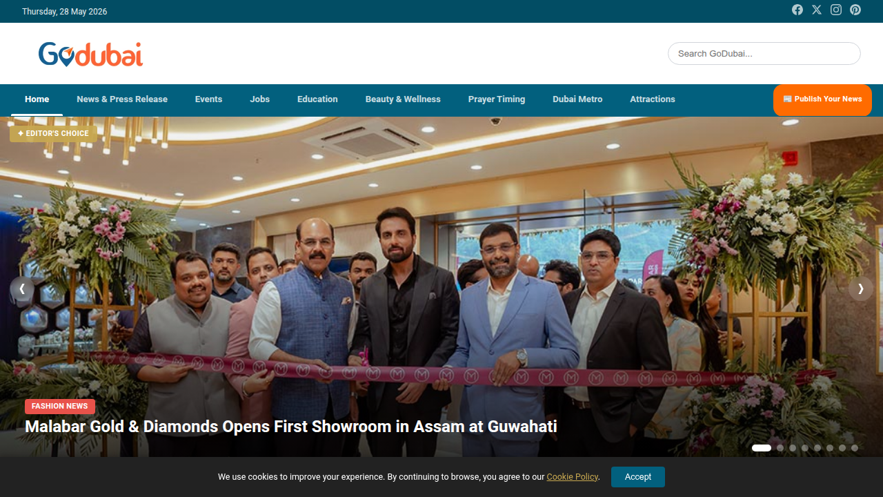 The GoDubai portal provides information and insights, potentially including real estate and city services.