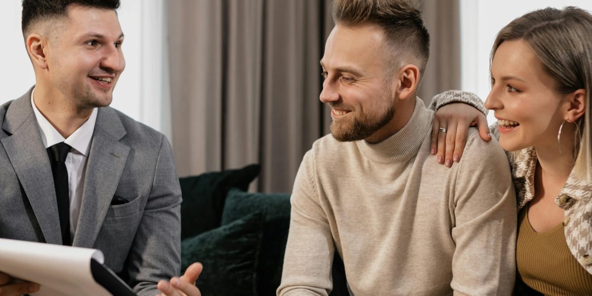 An agent confidently presenting visualized rental trends and supply-demand dynamics to clients.