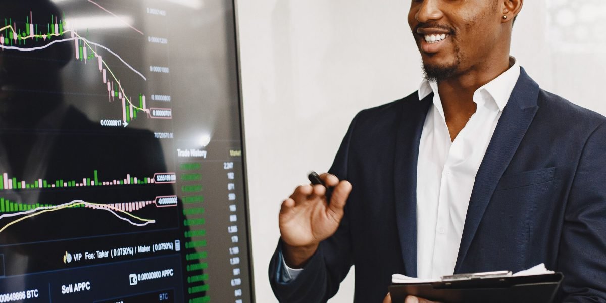 A professional presenting clear, data-backed insights to a client, enhancing trust and business value.